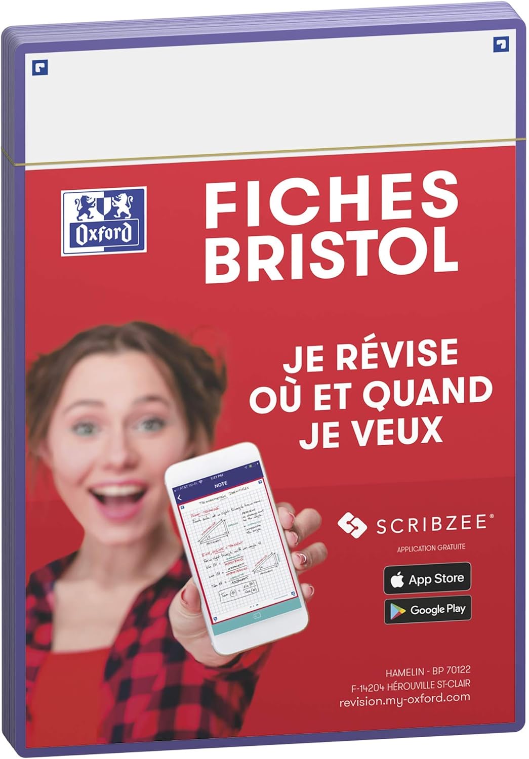 Oxford Révision 2.0 Bristol Sheets Pack of 50 a5 Violet