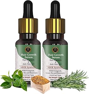 Hair Growth Serum Enriched with Rosemary, Fenugreek and Green Tea Extract | Hair Nourishing Serum for Men & Women | Pack of 2 (30ml+30ml=60ml)-picture-23