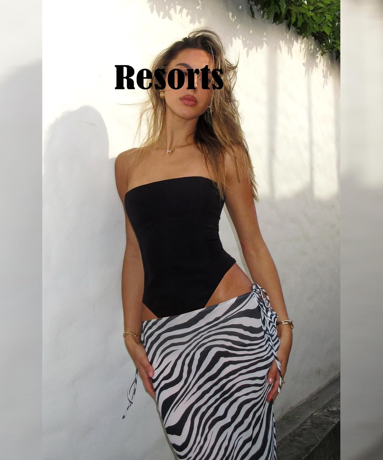 Navneet Women Tube Top Bodysuit Shirt Strapless Sleeveless Body Suits One Piece Leotard - Image 3