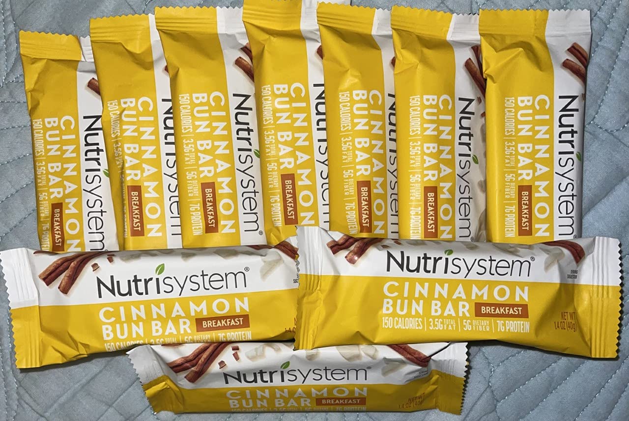 Nutrisystem Cinnamon Bun Bars 10 bars Grocery & Gourmet Food