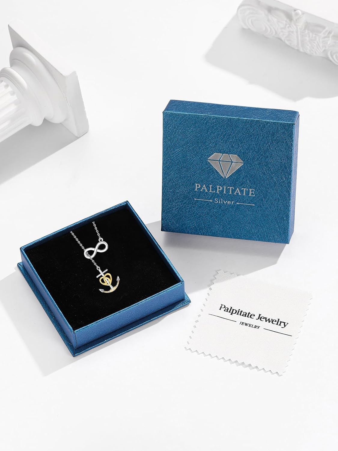 Palpitate Anchor Necklace for Women 925 Sterling Silver Nautical Sea Jewelry Gifts for Women Sailor