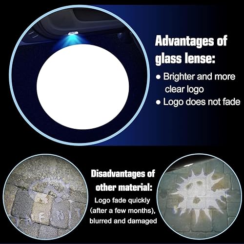 Miniatura 4 de Luces de Puerta de Coche Sin Decoloración Proyector de Logo - Proyector de Luces de Bienvenida LED Transparentes Accesorios de Coche Compatibles