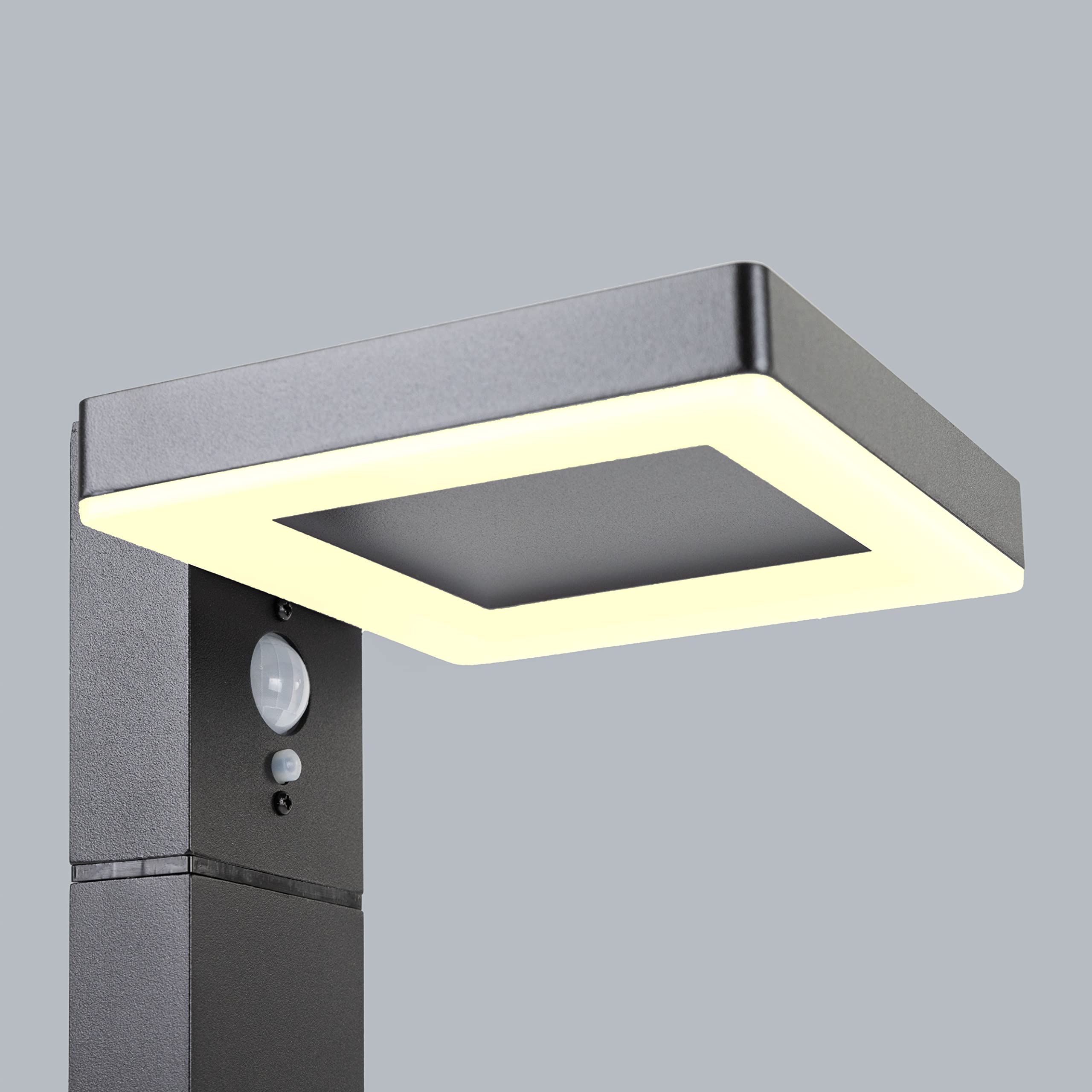 MaxxGarden Zewnętrzna lampa solarna - Oświetlenie zewnętrzne trawnika - Oświetlenie zewnętrzne z czujnikiem - LED zewnętrzne światło słoneczne - 50cm