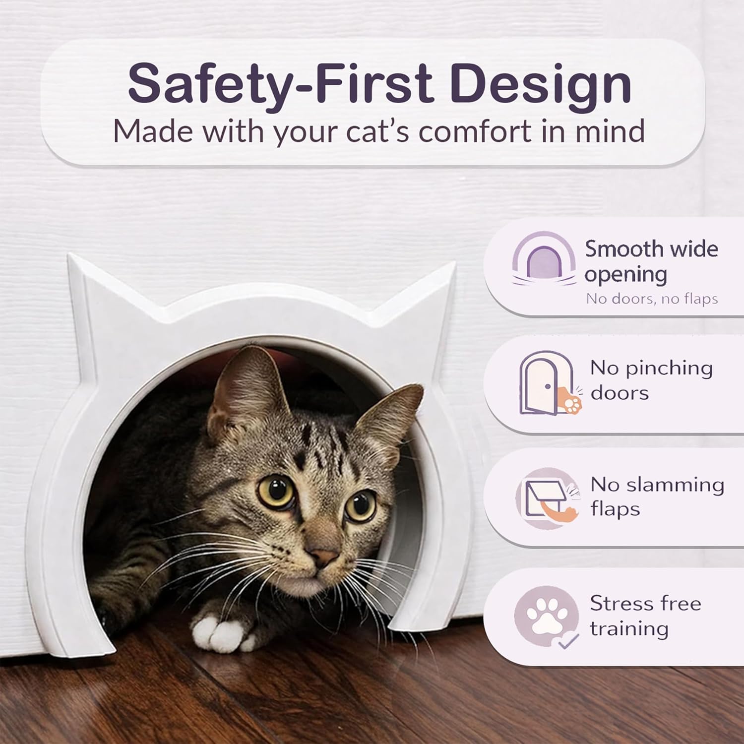 The Kitty Pass Interior Cat Door Hidden Litter Box Pet Door for cats up to 21 lbs