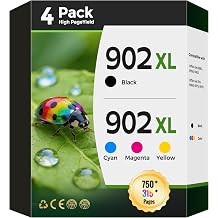 902XL 902 XL Ink Cartridges Combo Pack Compatible for HP902XL Ink Cartridge