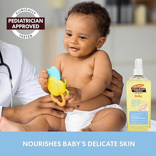 Miniatura 8 de Palmer's Aceite suave para bebés con fórmula de manteca de cacao, 5.1 onzas líquidas, nutritivo para pieles delicadas, esenciales para bebés con