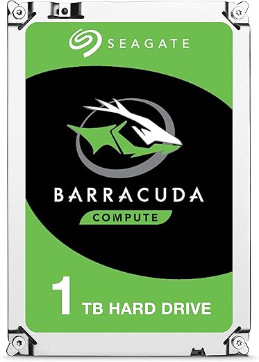 Seagate BarraCuda 1 TB Internal Hard Drive HDD 3.5 Inches (8.8 cm) SATA 6 Gb/s 7200 RPM 64 MB Cache for Computer Desktop PC (ST1000DM010)
