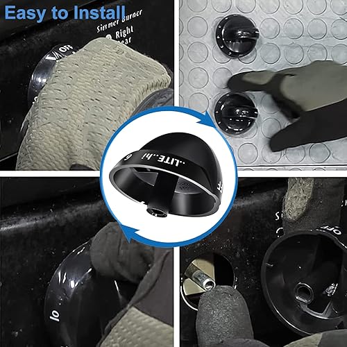 Miniatura 5 de 316220009 Perilla de quemador de rango para pomos Frigidaire AP4322122 PS1991531 (paquete de 4)