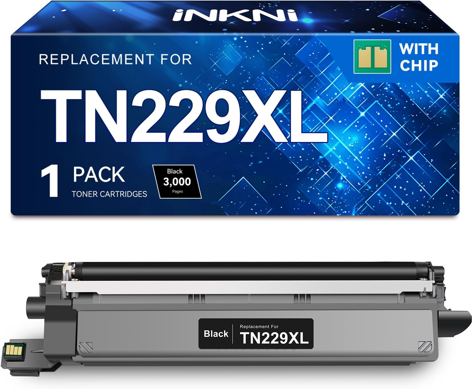 Compatible Toner Cartridges Replacement for Brother TN229XL Black TN229XLBK Toner Work for MFC-L3780CDW MFC-L3720CDW HL-L3280CDW HL-L3220CDW HL-L3300CDW, 1 Pack