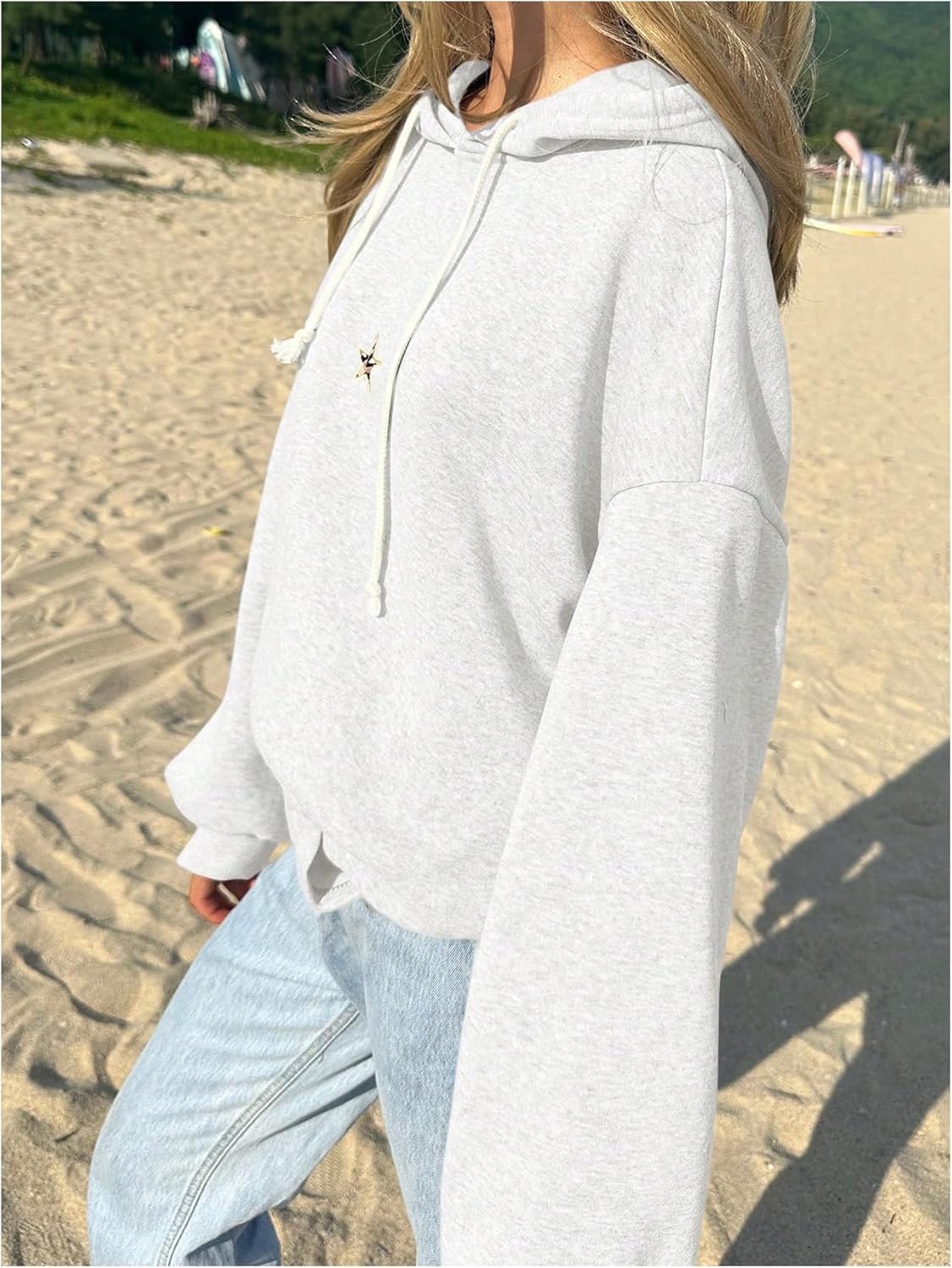 SHENHE Women's Leopard Star Hoodies Y2k Long Sleeve Crewneck Cheetah Graphic Hoodies Sweatshirts - Image 3