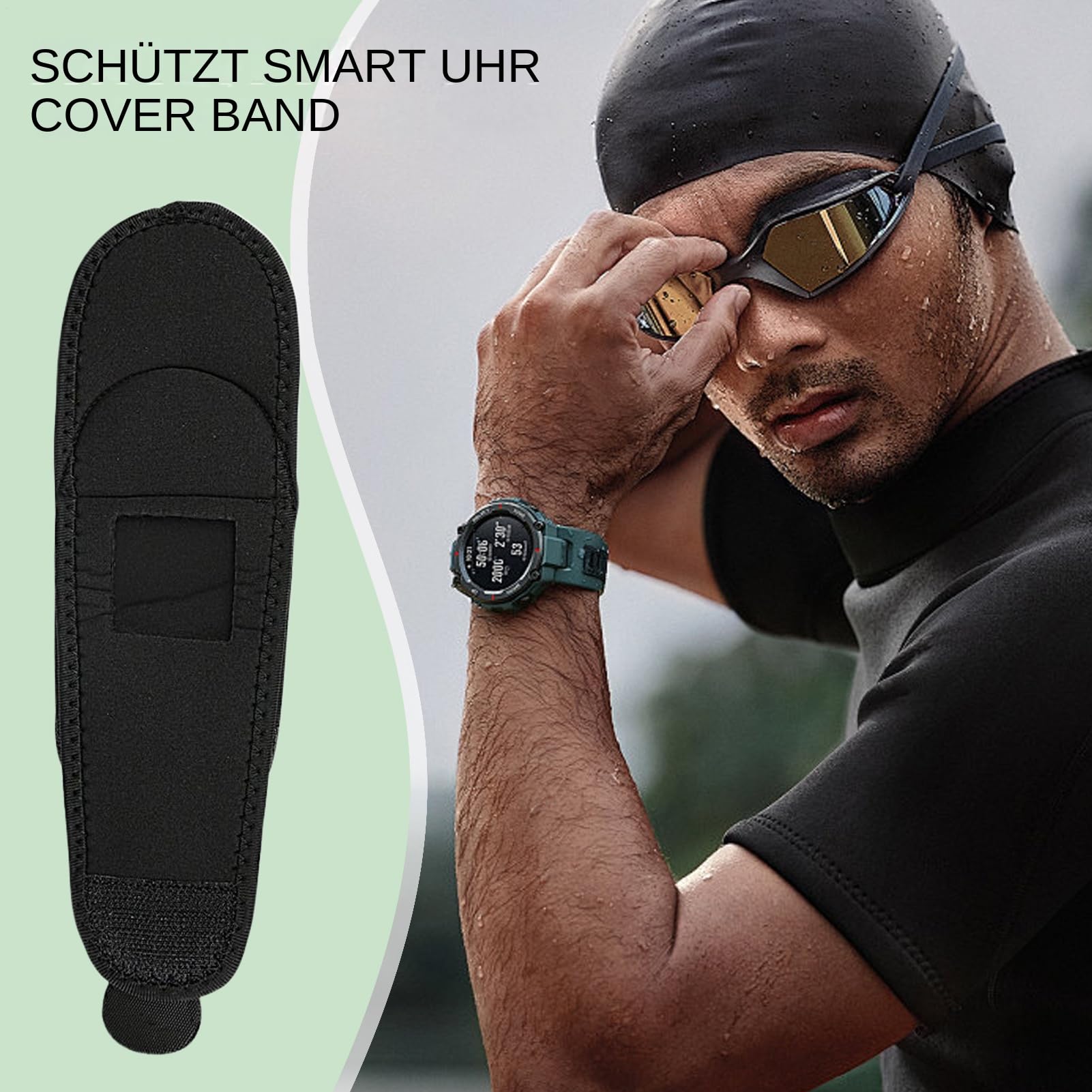 Schutzband Für Smartwatch | Uhrenarmband Schutz - Mit Integrierter Polsterstruktur Wetterfestes Sportarmband Für Laufen Fitness Und Arbeit