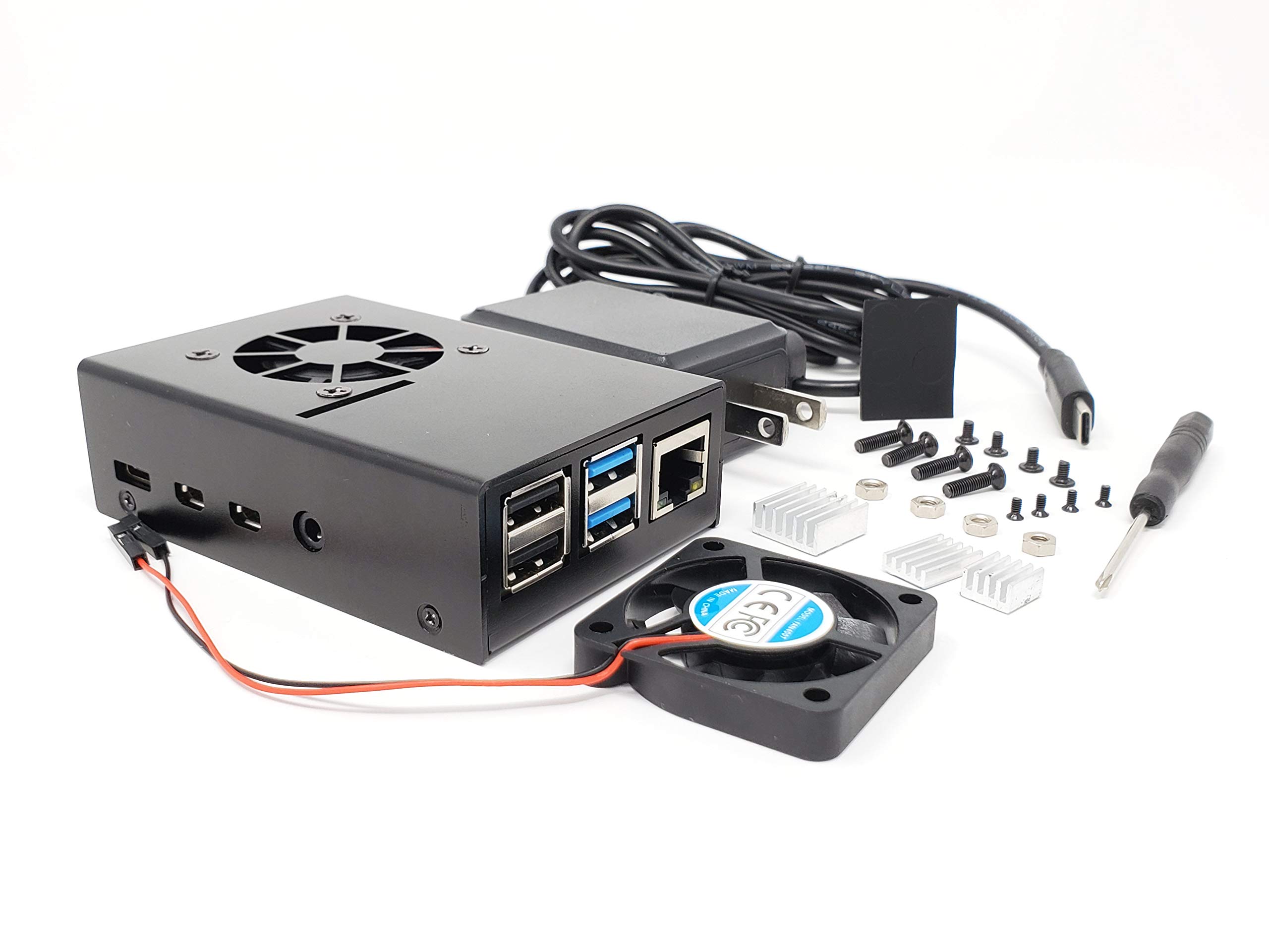 Buy MICRO CONNECTORS, Inc. Aluminum Raspberry Pi 4 Model B Case with