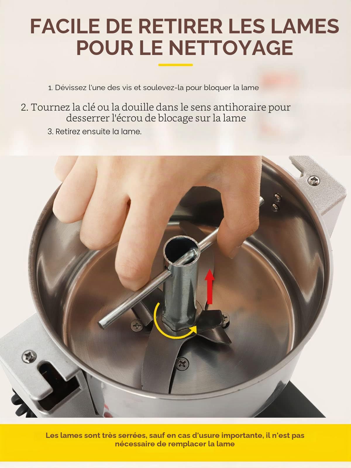 CGOLDENWALL 700g Moulin à Céréales Grains Électrique Ultrafin Broyeur à Épice pour Maïs/Café/Riz 28000RPM Haute Vitesse avec Open-Cover-Stop, Minuterie Contrôle, 2400W Commerciale Moteur