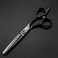 Vista 3 de Tijeras de corte de pelo, 6.0 pulgadas negras profesionales japón 440C tijeras de corte de pelo – peluquería de mezcla/adelgazamiento/texturización
