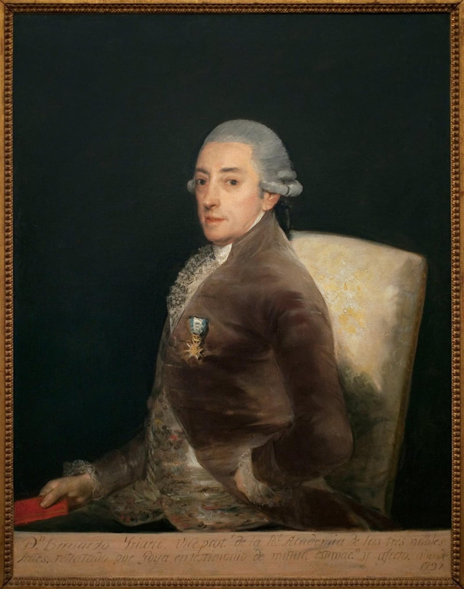 SERENDIPITP Abstract Painting Mural Print Picture Wall Decor Painting Portrait of Don Bernardo De Iriarte Painting by Francisco De Goya Vintage Wall Artwork for Home Decor 60x90cm
