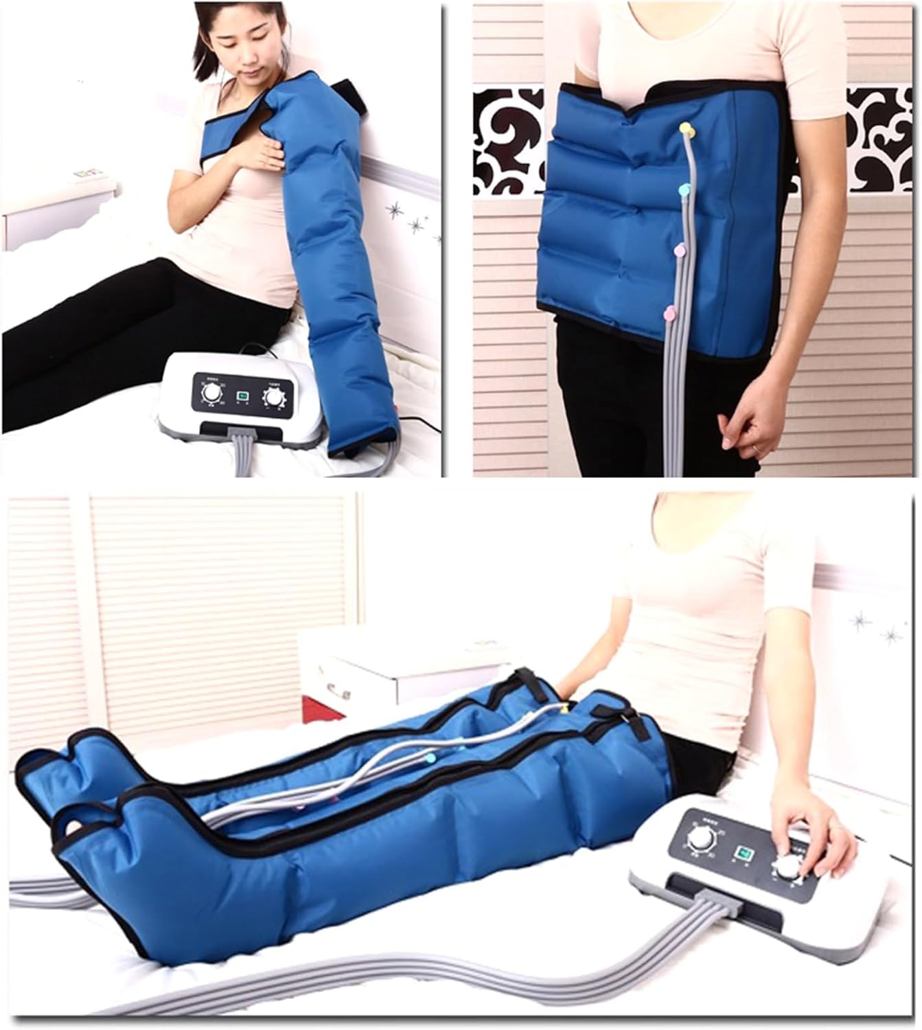 Pressoterapia Linfodrenaggio Gambe 6 Camere d'Aria Pressoterapia per Casa Professionale Massaggiatore Gambe, Presso Terapia Gambe Linfodrenante Massaggio Gambe Circolazione Gambe