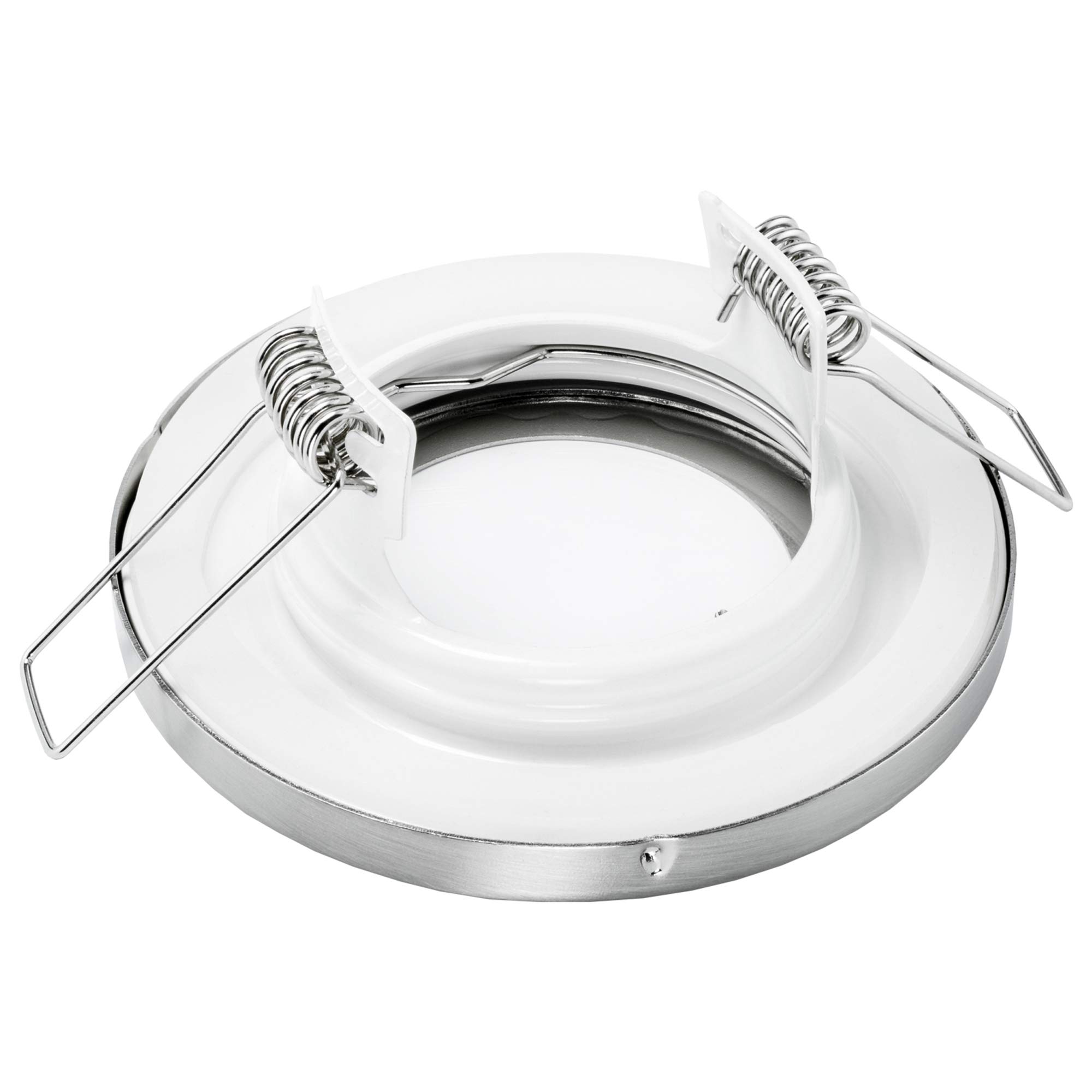 linovum 10x Einbaustrahler Set 2W flach IP65 mit Wasserschutz für Bad, Dusche oder Außen inkl. GU10 LED Lampe warmweiß 2700K