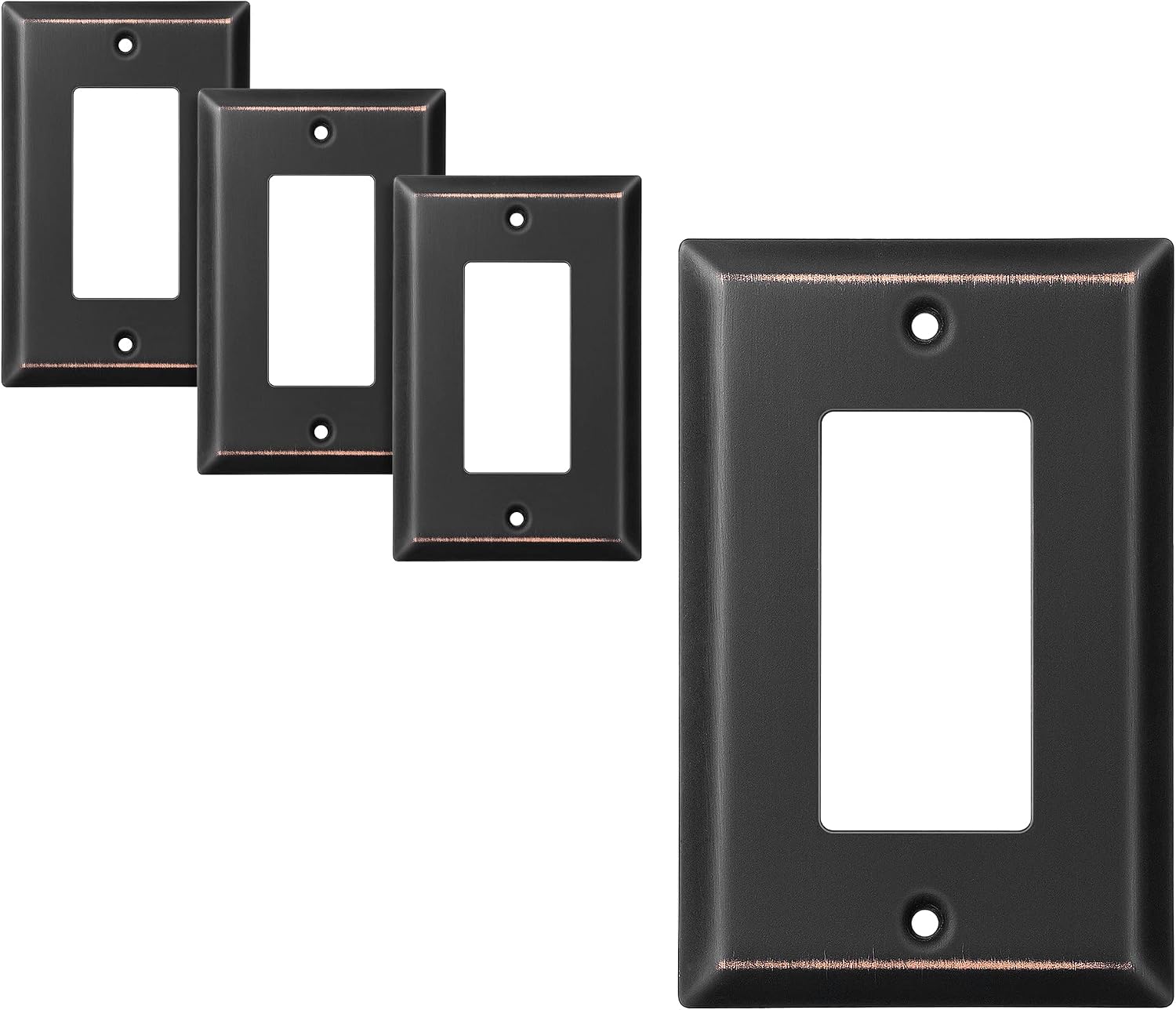 DEWENWILS Decorative Outlet Covers, Aged Bronze Wall Plates for