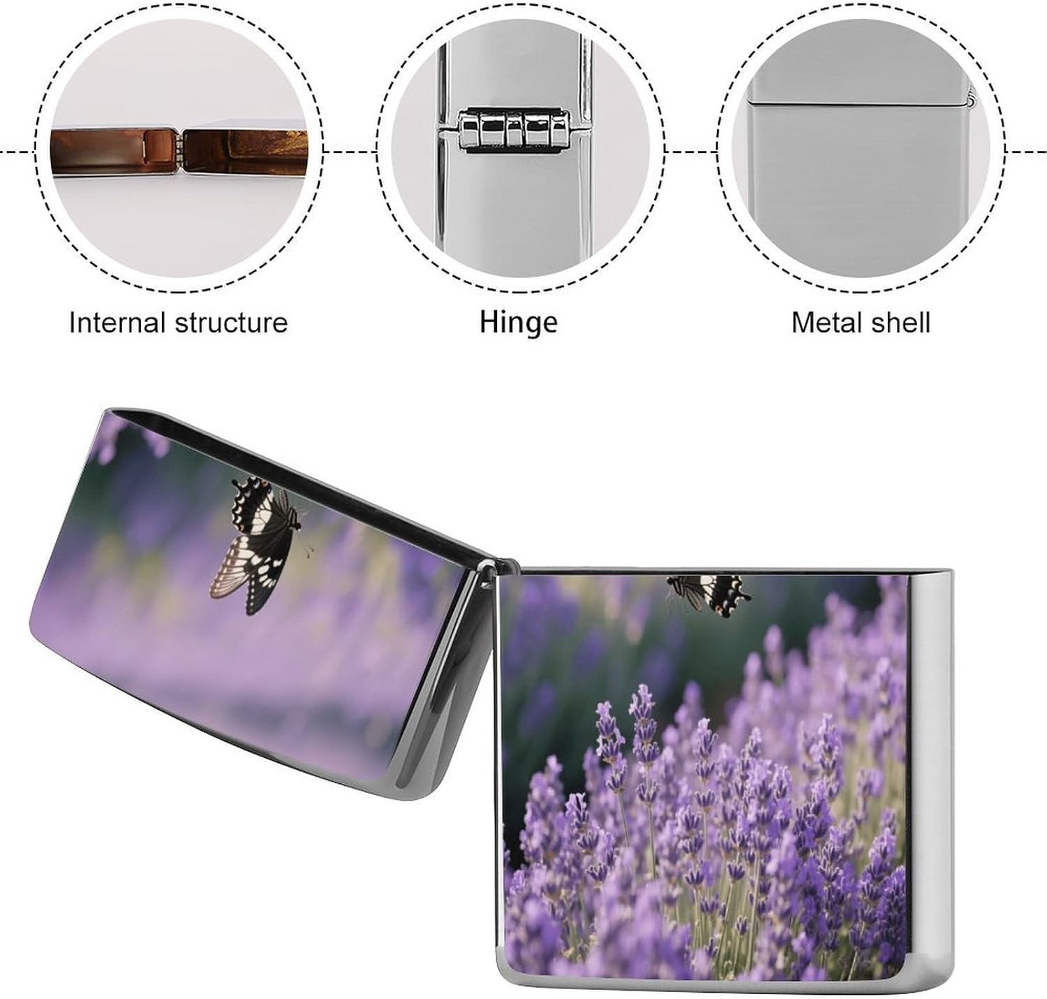 Black Butterfly Lighter Case Cover Holder Lighter Sleeve