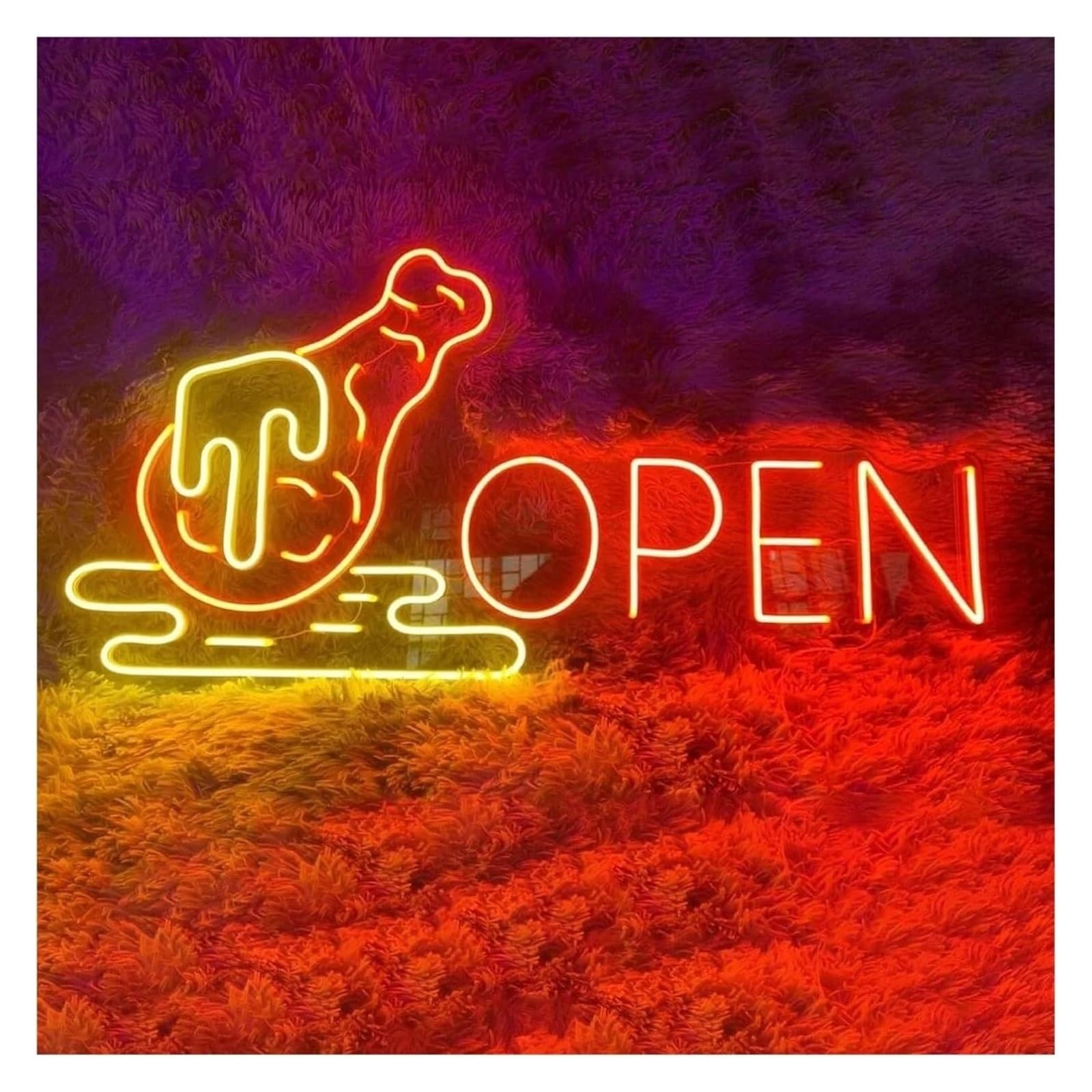 Zynther Neon lamp Neon Light Decoration Open Restaurant for neon Sign Brightness Adjustable LED 40cmx24cm(D)