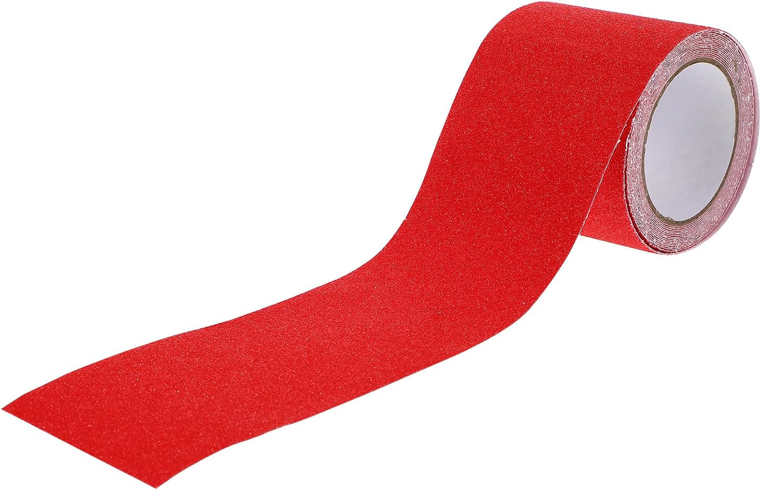 FUOYLOO Pvc Non-skid Safety Tape for Stairs, Frosted Anti-slip Warning Strip, Waterproof Red 10cm X 5m for Floor and Stairway Safety