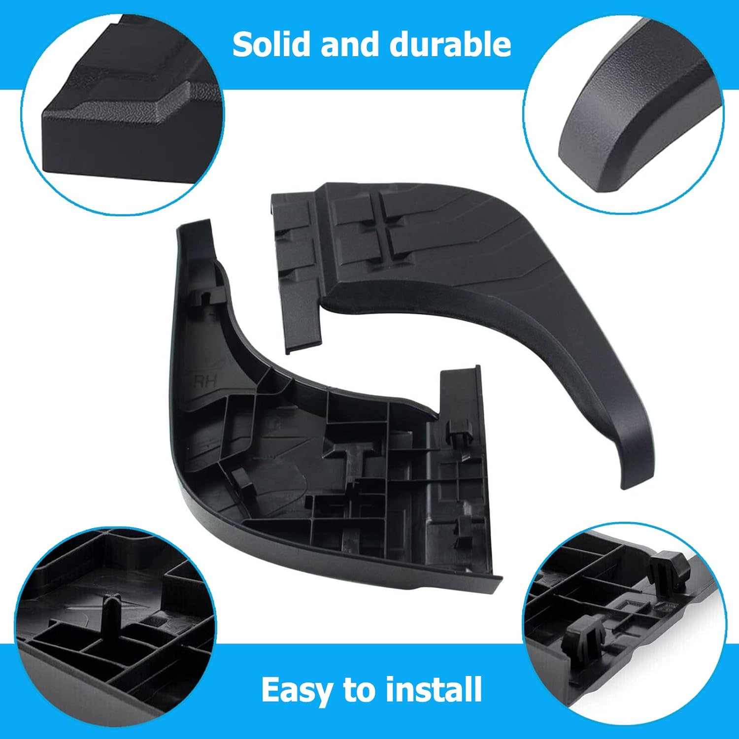 Rear Bumper Step Pad Compatible with Toyota Tundra 2007 2008 2009 2010 2011 2012 2013 Replace 52163-0C040 52164-0C040 (2 Pcs for Passenger & Driver Side)