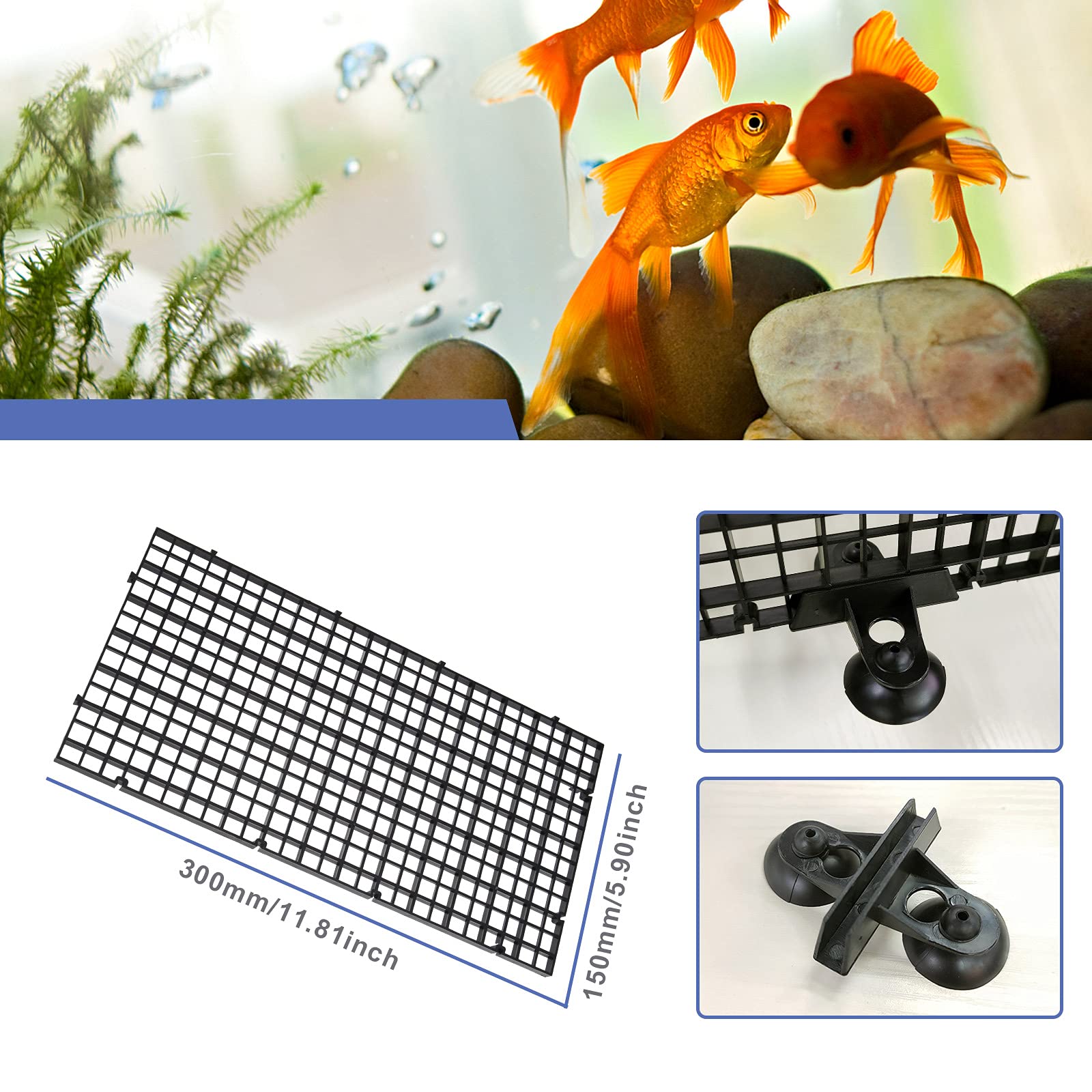 10 Stück Aquarium Teiler Isolation Tafel Trennwand Separator Schwarz Mischzucht Fische Kampf Fernhalten