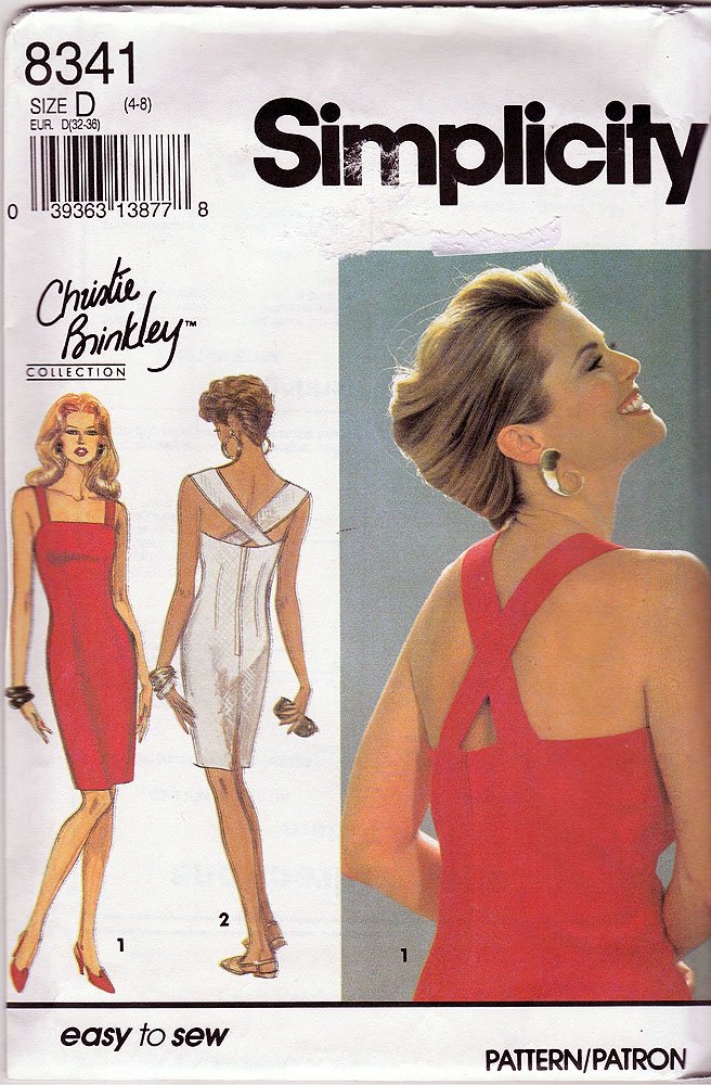 Simplicity Cartamodello 83411993 - Abito da donna Christie Brinkley, taglia D (4-40)