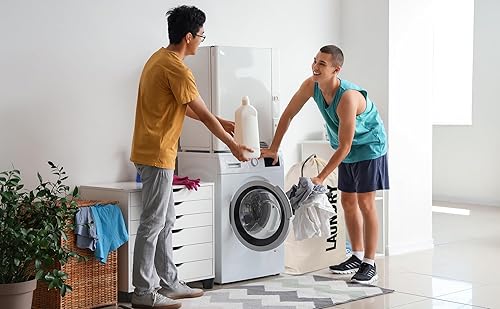 Miniatura 7 de Bolsas de lavandería lavables con cordón, paquete de 2 unidades, extra grandes, resistentes, para dormitorio universitario, ropa sucia, bolsa de