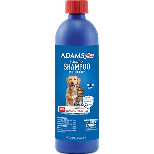 Adams Plus Flea & Tick Shampoo with Precor for Cats, Kittens, Dogs & Puppies Over 12 Weeks Of Age Sensitive Skin Flea Treatment | Kills Adult Fleas, Flea Eggs, Ticks, and Lice
