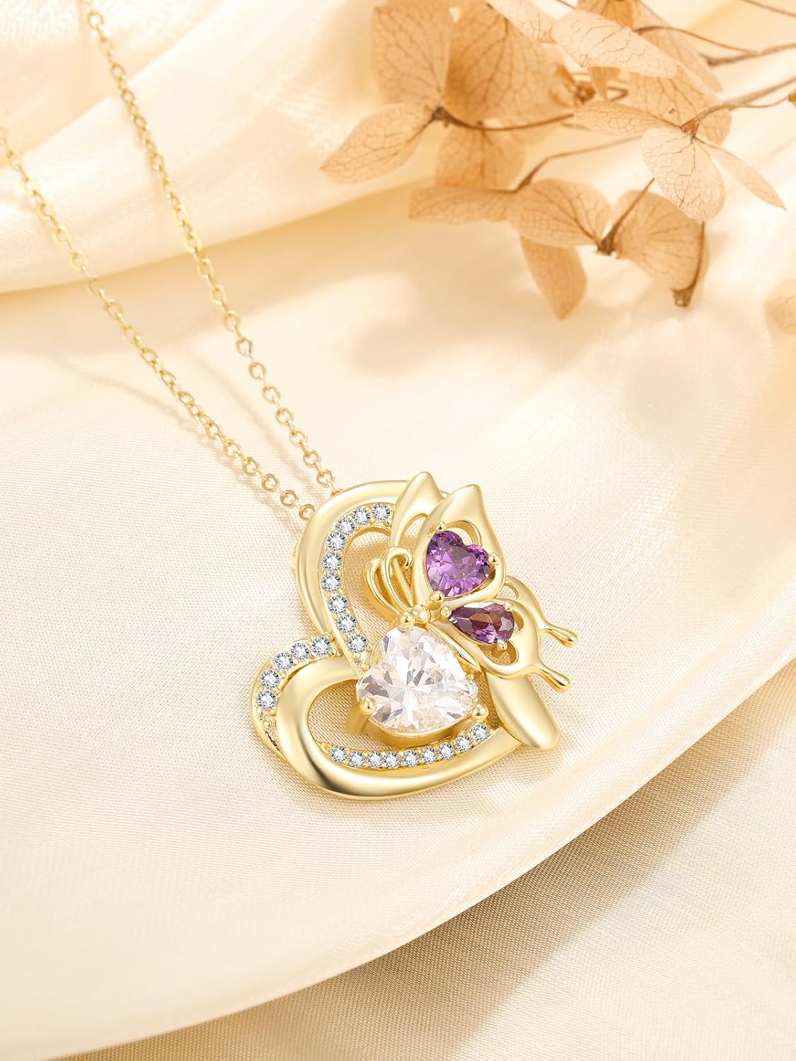Womens Necklace Heart Necklace for Women Anniversary Jewelry Gifts for Grandkids Wife Mother Her
