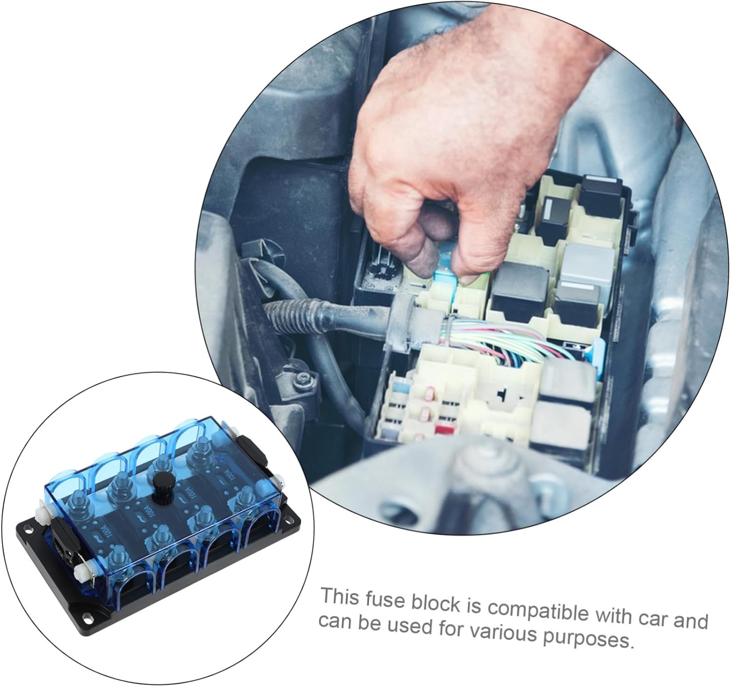 Alipis Car Fuse Holder Panel Automotive Slots Includes User-friendly Design for Easy Replacement Cars and Motorcycles