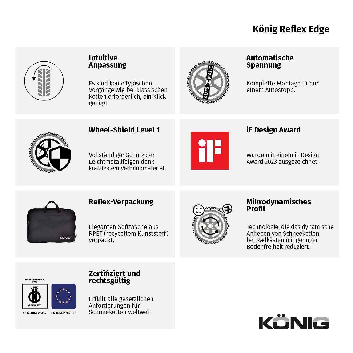 KÖNIG Reflex Edge 602 - Schneeketten