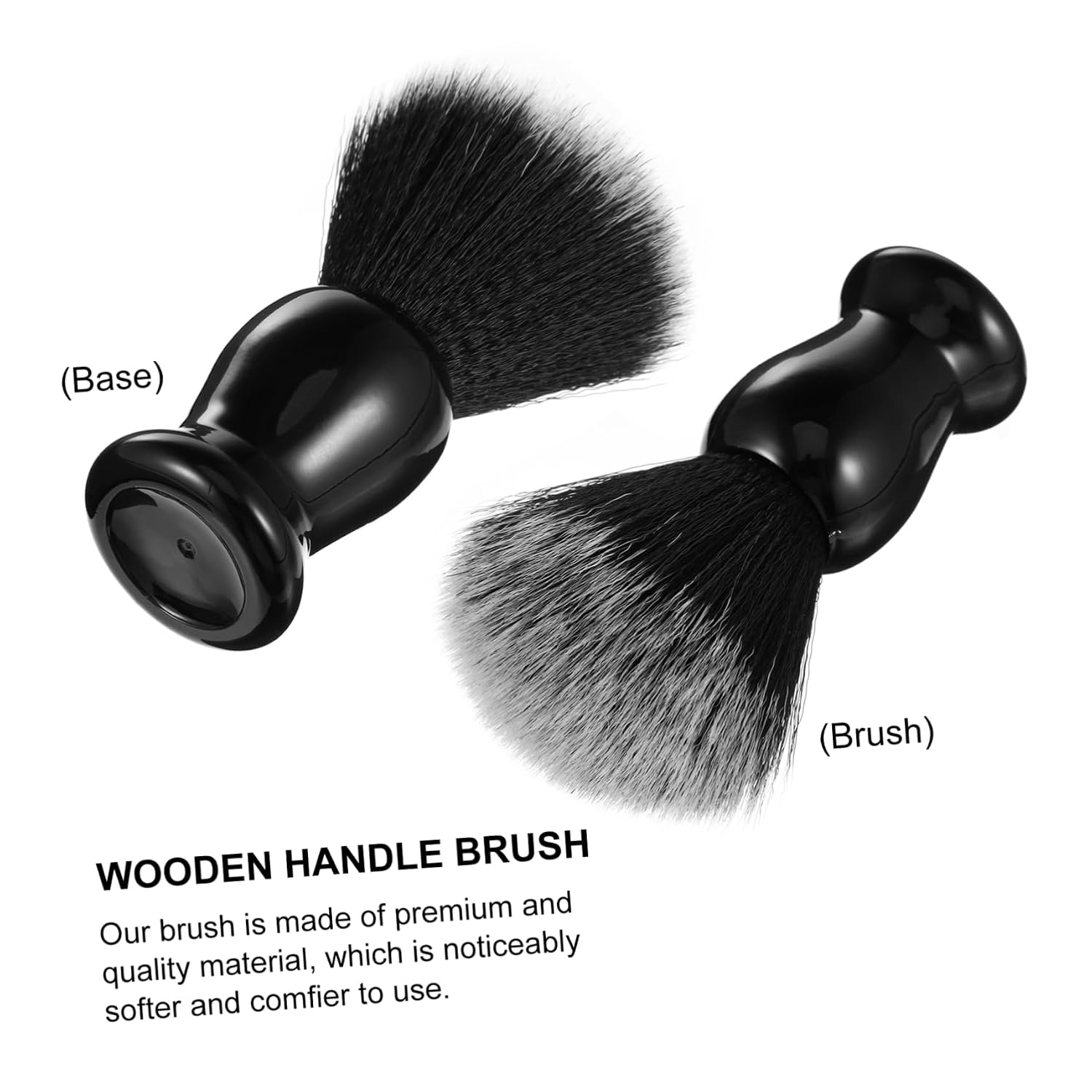 3pcs Double Colored Nylon Yarn Beard Brush Grooming Tool for All Beard Types Handle for Easy Use and Cleaning for Personal Care and Facial Hair Maintenance