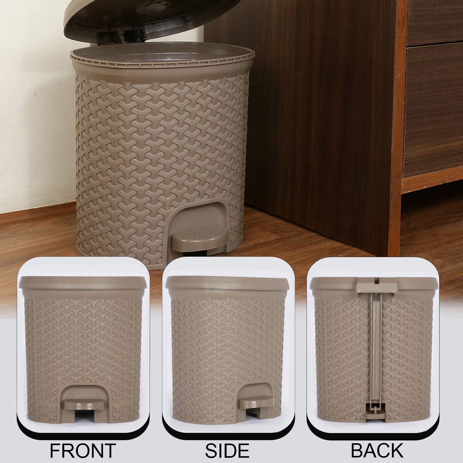 KOLORR Magnum 6L + 14L Dustbins Pack 2 (LT Brown)