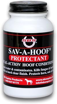 SBS Equine | SAV-A-HOOF PROTECTANT | Dual-Action Hoof Conditioner | Antiseptic Barrier Against Infection | Repels Moisture & Contaminates 7.5 Fluid Oz