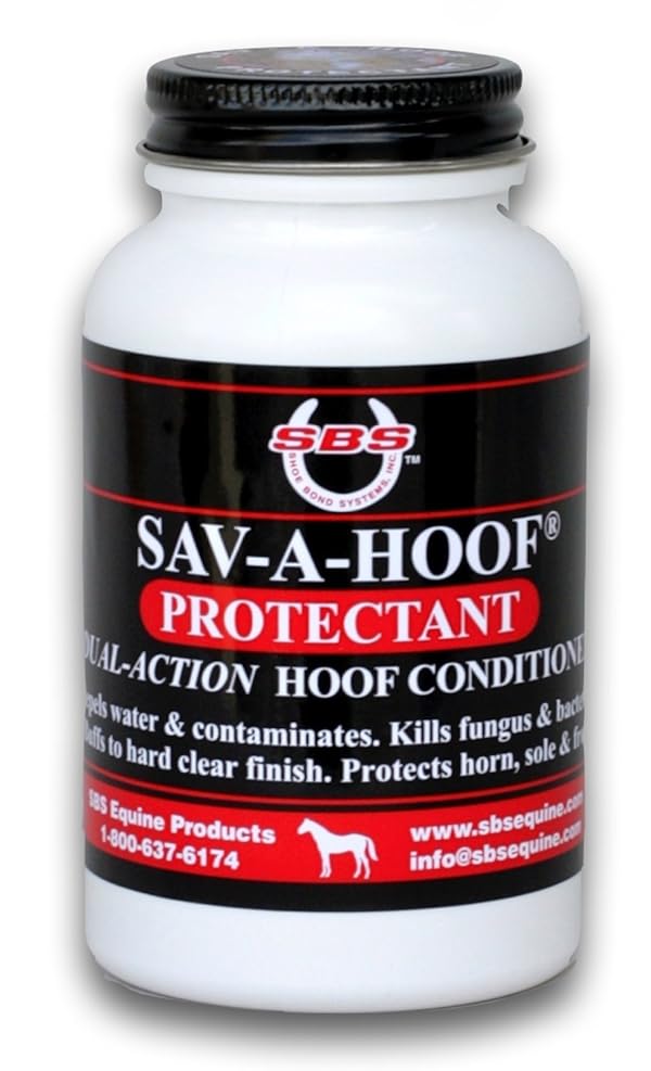 SBS Equine | SAV-A-HOOF PROTECTANT | Dual-Action Hoof Conditioner | Antiseptic Barrier Against Infection | Repels Moisture & Contaminates (7.5 Fluid Oz) by SAV-A-HOOF - Used condition - US$24.61