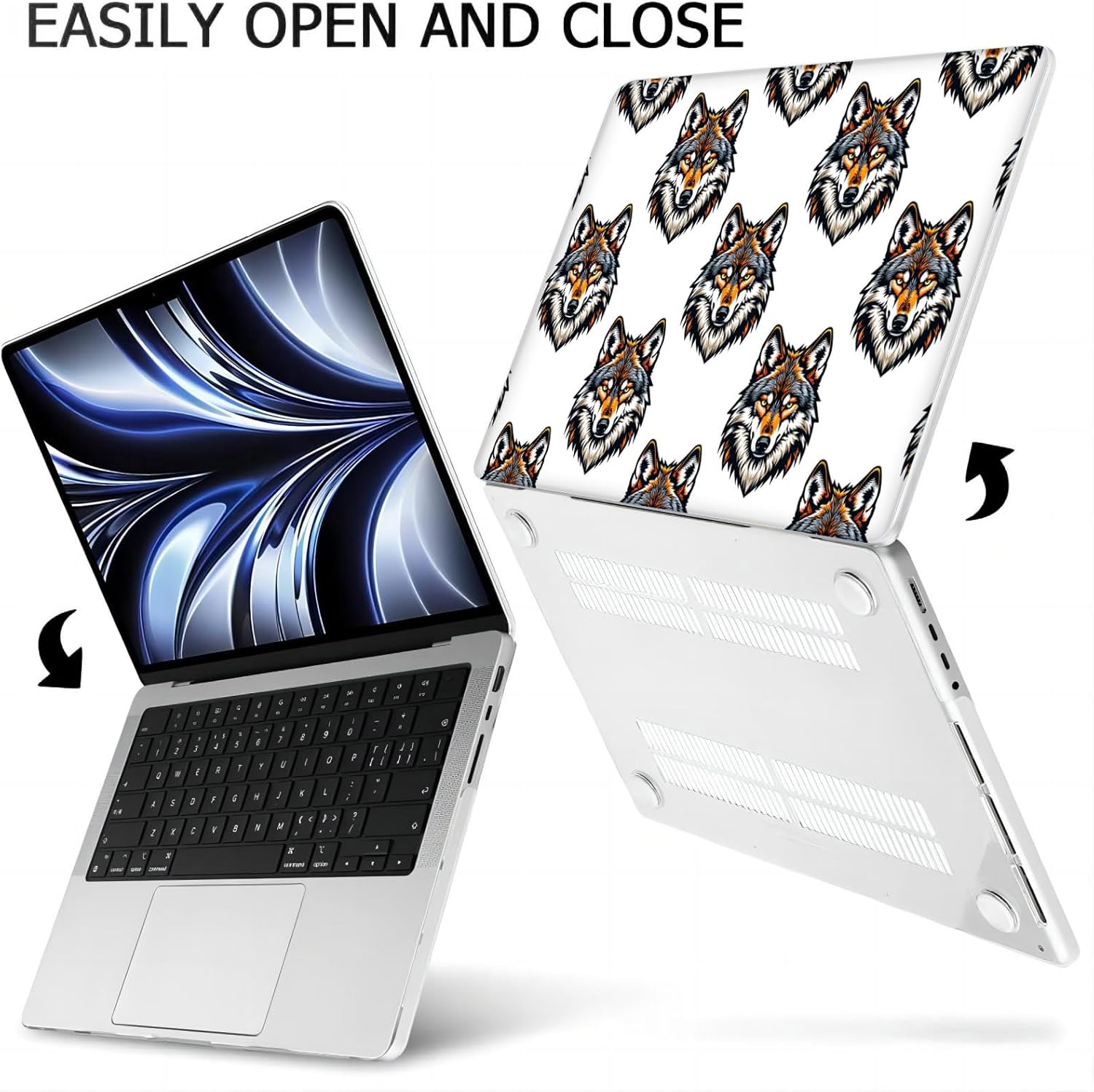 Compatible with MacBook Neo 13-inch, Hard Shell Case with Keyboard Cover and Screen Protector (A3404 A18 Pro chip, 2026 Release) - Wolf MD8470