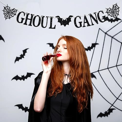Miniatura 5 de Cartel de Ghoul Gang, accesorios para fotos de fiesta de noche de Halloween, temática de fantasmas de terror, suministros de decoración de fiesta de