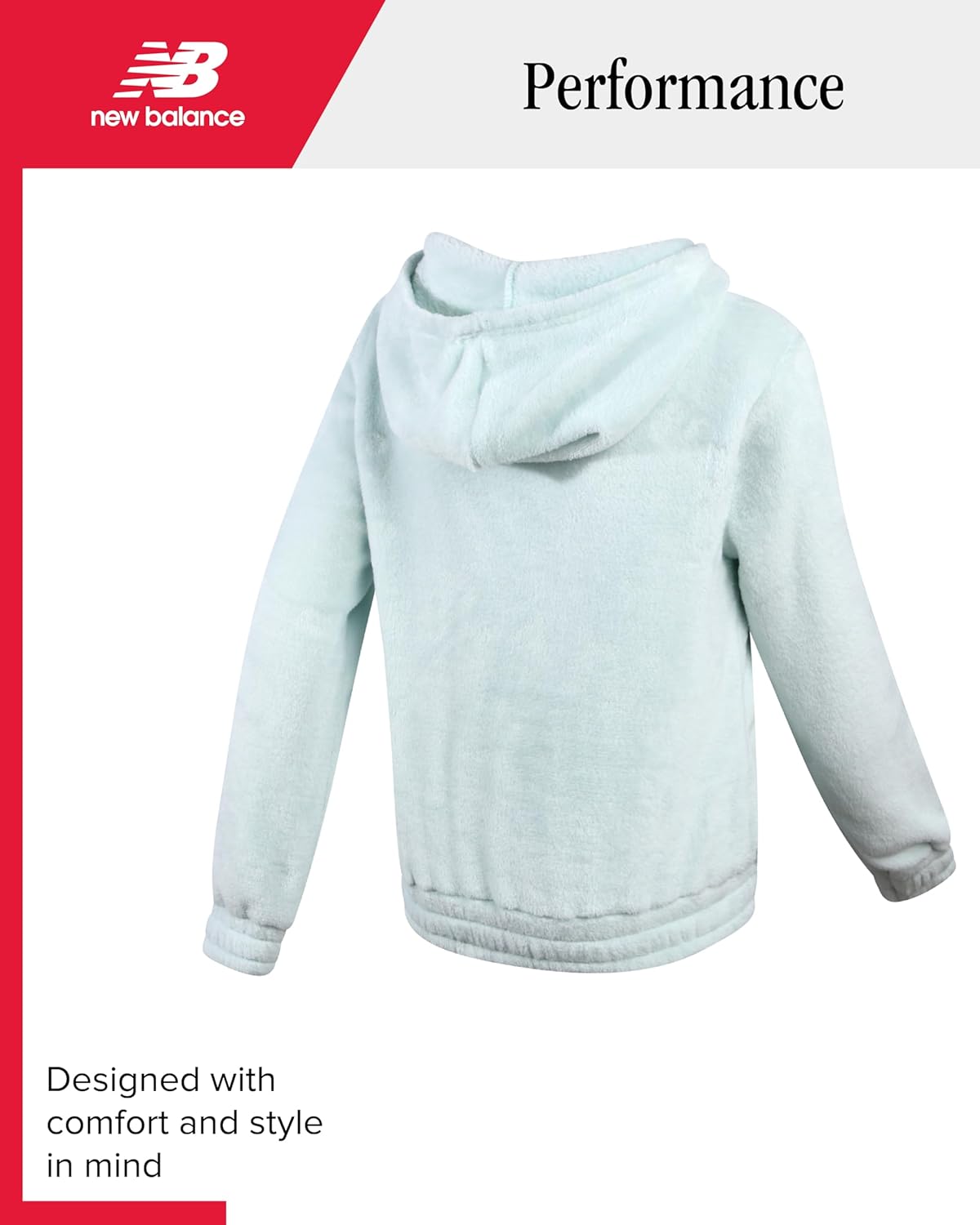 New Balance Girls Hoodie - Super Soft Plush Fleece Pullover Hoodie, Lightweight Hooded Sweatshirt for Kids & Teen Girls - Image 6