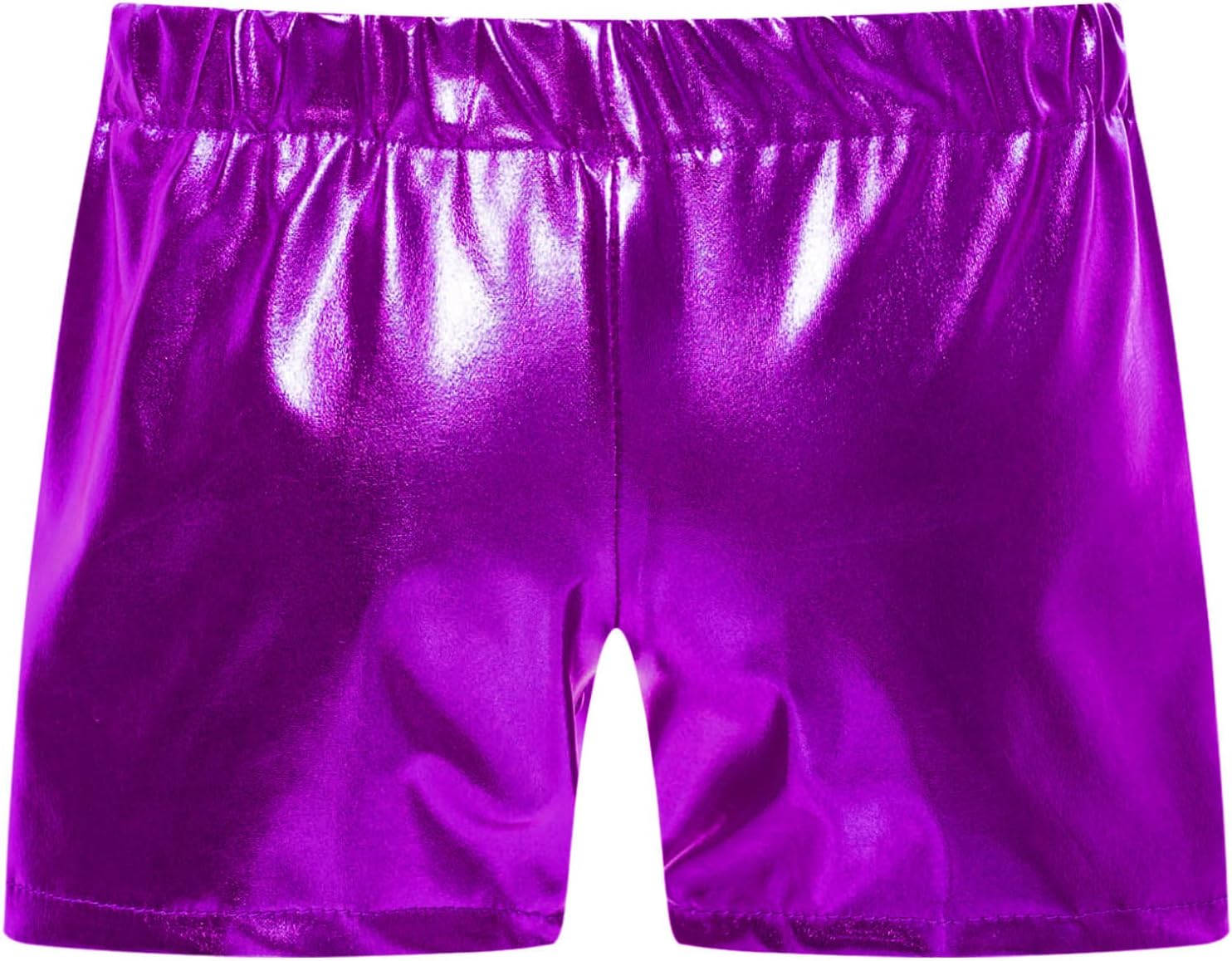 Hularka Kids Girls Boys Shiny Jazz Ballet Dance Shorts Metallic Tumbling Athletic Yoga Gymnastics Shorts Bottoms