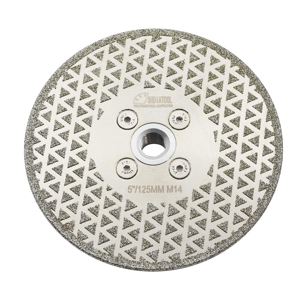 SHDIATOOL Disque Diamant 125mm Lame de Scie Électroplaqué pour Coupe et Meulage Pierre Granit Marbre Tuile
