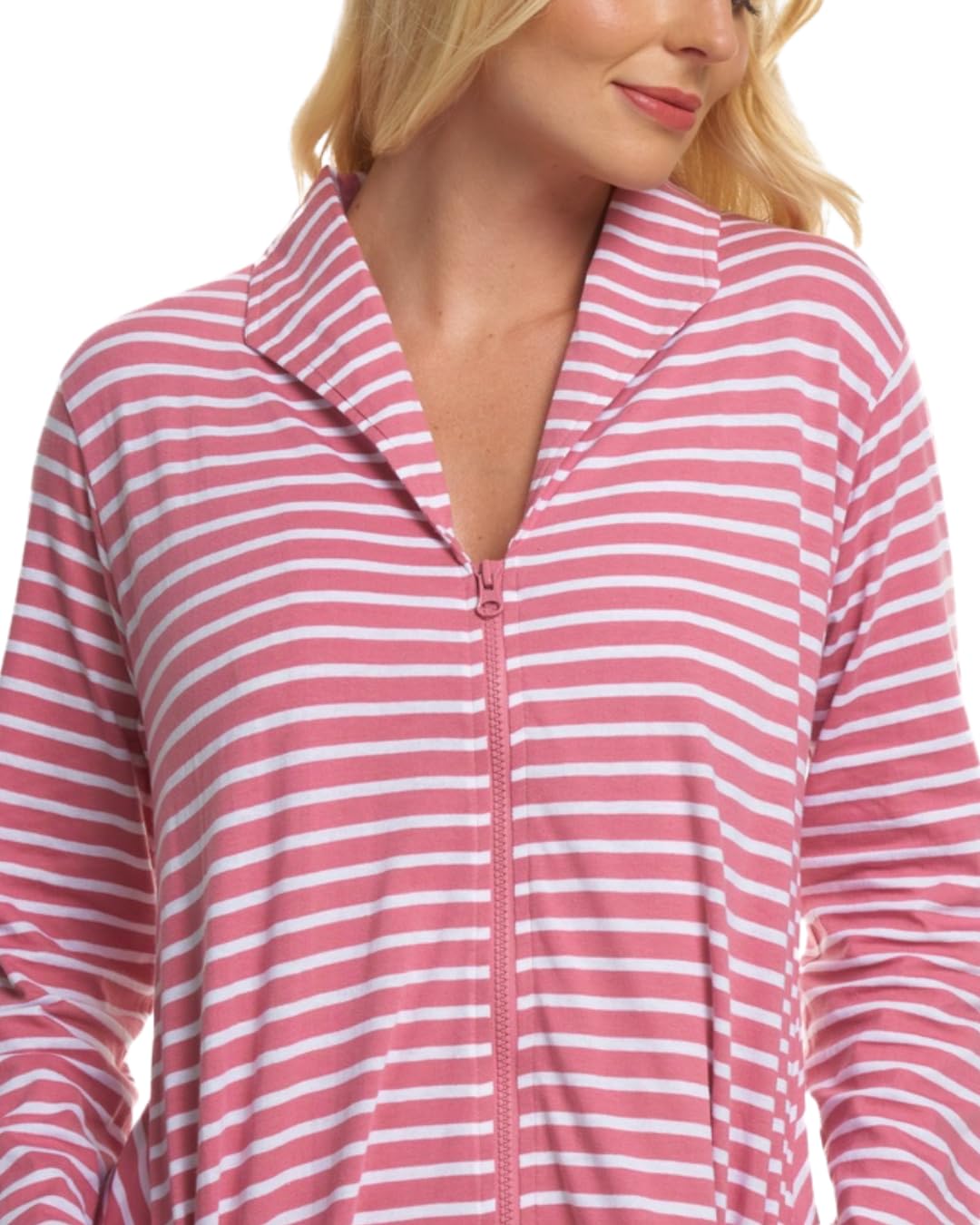 Suzy & Me Ladies 100% Cotton Zip Robe de chambre