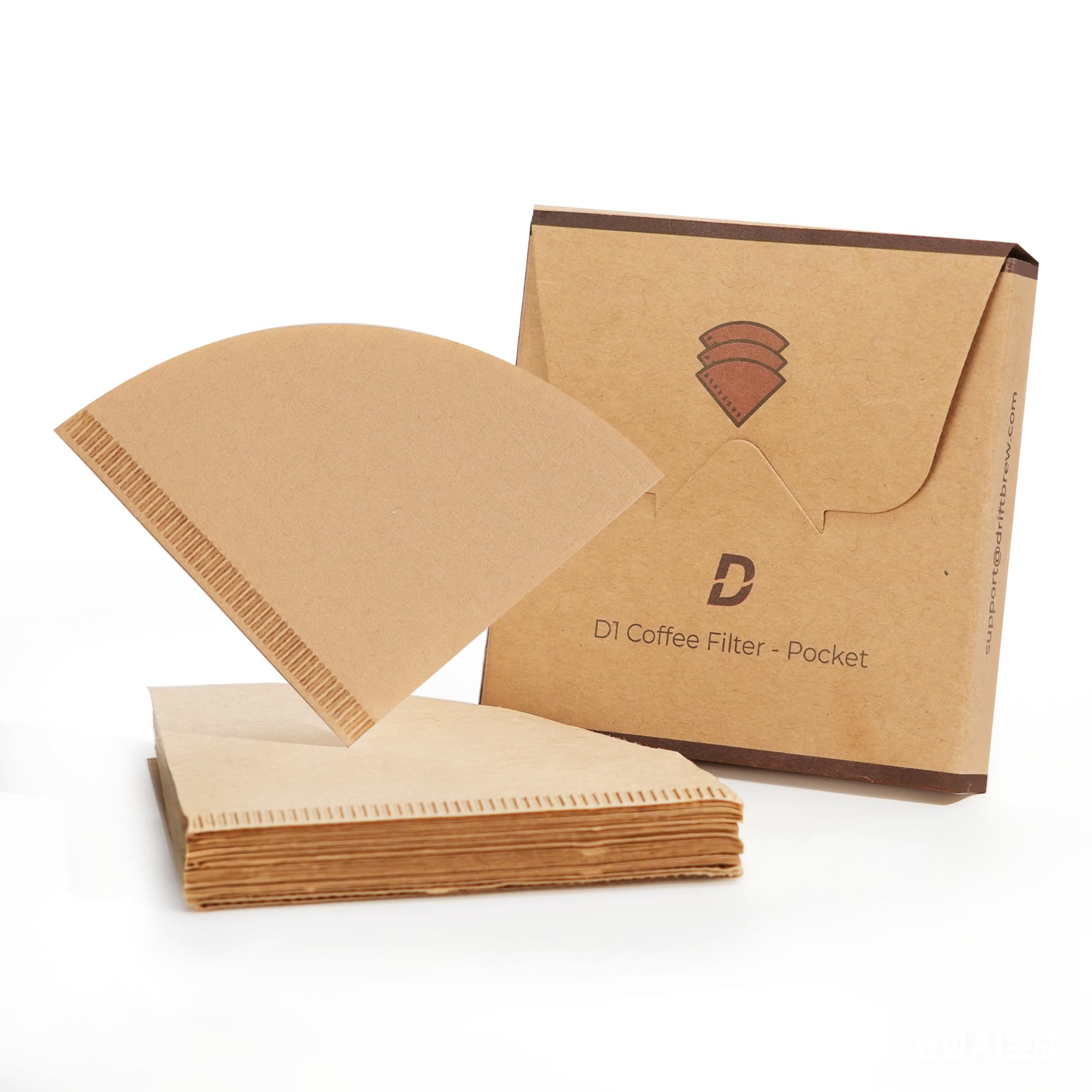 D1 Coffee Filters-Pocket 100ct, Compostable, Disposable Coffee Filters Fits Driftbrew D1 All-in-One Coffee Press