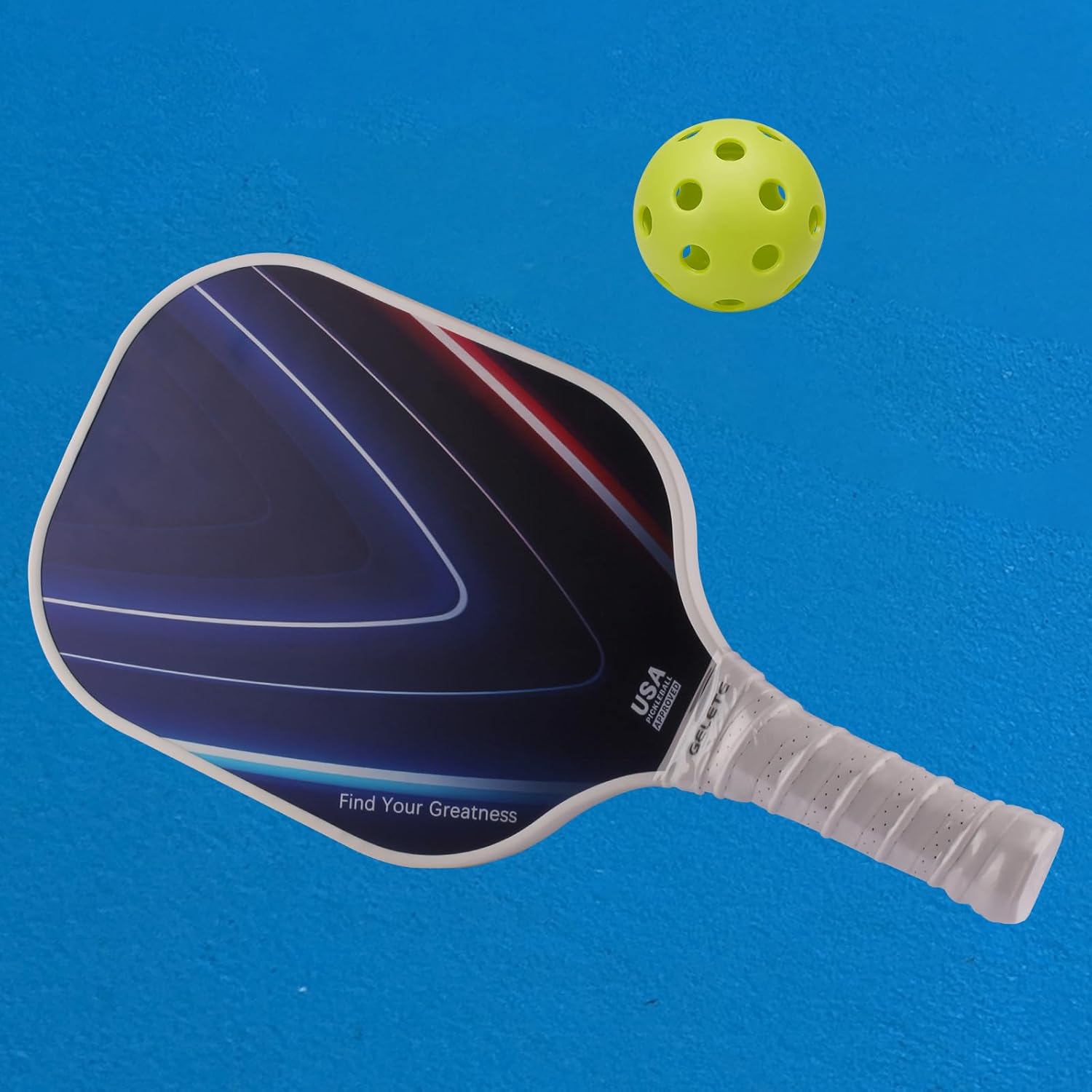 2024 Pickleball Paddles Set of 2,Fiberglass Board Honeycomb Sandwich,with 4 Pickle Balls,2 Cooling Towels,2 Sweatband, Pickleball Paddles Bag