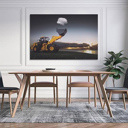 Miniatura 5 de Pósteres e impresiones de construcción de equipos pesados, póster de excavadora, pósteres geniales para habitación, lienzo, impresiones artísticas