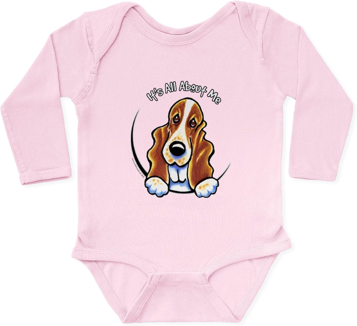 CafePress Basset Hound IAAM Body Suit Cute Long Sleeve Infant Baby Bodysuit Romper