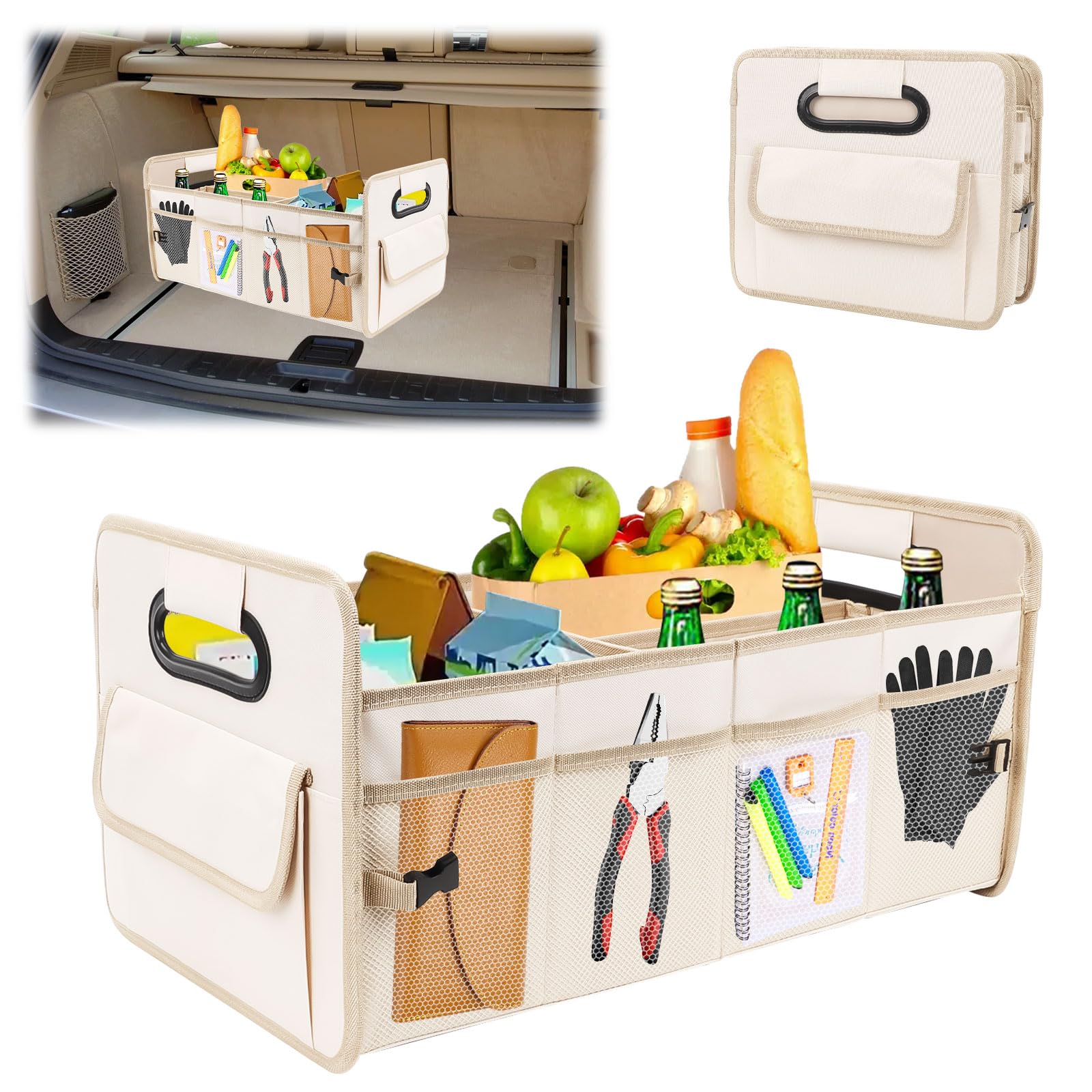 Boîte de rangement pliable de coffre de voiture pour stopper le désordre et trier vos affaires