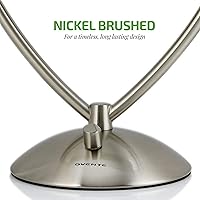 Vista 4 de Ovente Espejo de maquillaje de mesa iluminado de 9.5 pulgadas, LED, regulable, 1 lupa 5X, 360 ajustable, doble cara, funciona con batería, funciona