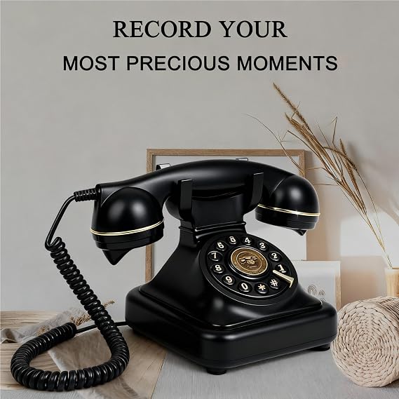 Audio Guest Book Wedding Phone, Record Guest Messages, Retro Audio Guestbook for Wedding Telephone Record Customized Voice Message for Your Wedding Party